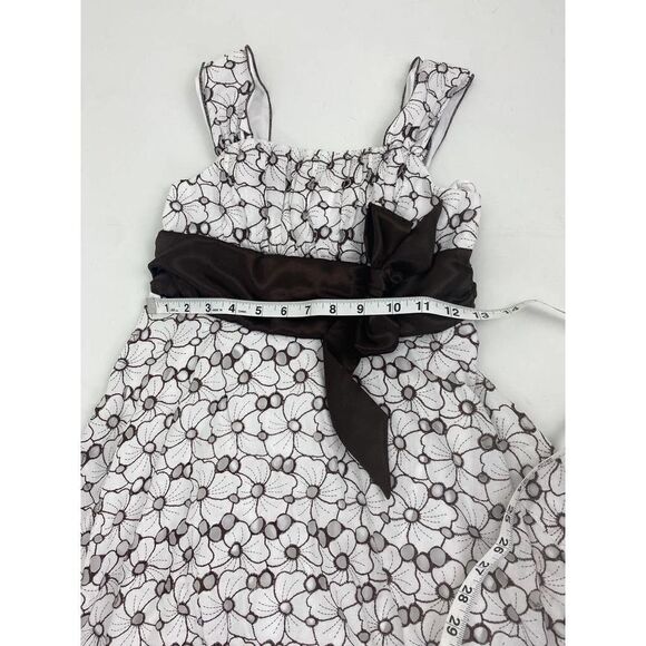 2004 My Michelle Girls Handkerchief Hemline Dress Brown - Girls Size 10 - Picture 6 of 10